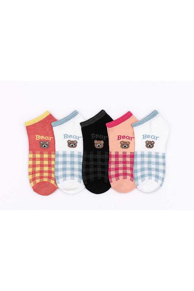 NESA 5 Pairs Women's Cotton* Patterned Short Socks