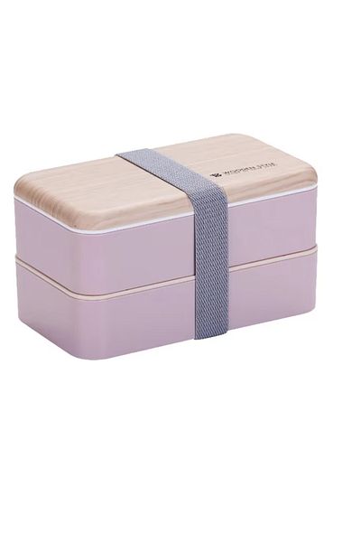 Homchen Homchen 2-tier lunch box, 18.5 x 10.5 x 9.2 cm, plastic, multicolor