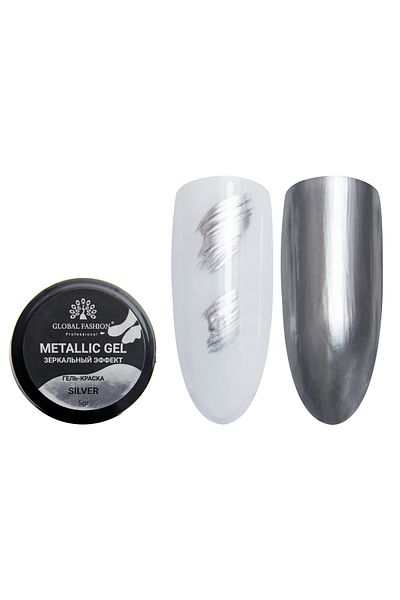 global fashion Metalic Gel pentru pictura, Global Fashion, 5g, Metal Silver