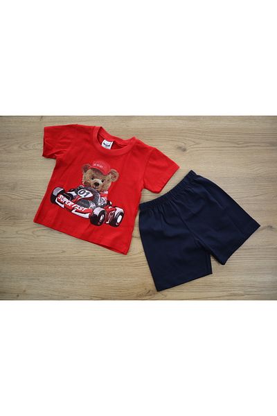 Vita Bella Luxe Children's Bear and Car Detailed Shorts Set