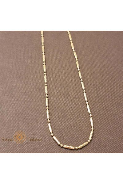 saratremo Lant unisex placat 14k model segmentat 45 cm grosime 2mm