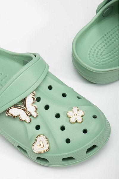 Multi Polo Children's Eva Slippers |   Ornamental Accessory Detailed |   Cream Color |   Light & Comfortable