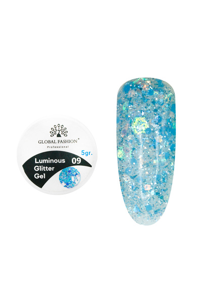 global fashion Set de 6 unități: Gel luminiscent Luminous Glitter Gel cu scli...