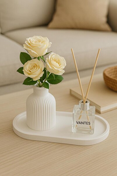 VANTES Dekoratif Vazo Oda Kokusu Set 3lü Obje-biblo-oda Kokusu (ÇİÇEK DAHİL D...