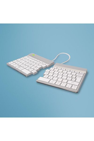 Inna marka Klawiatura R-Go Tools R-Go Split Break, QWERTY (UK), Bluetooth, biała, RGOSBUKWLWH