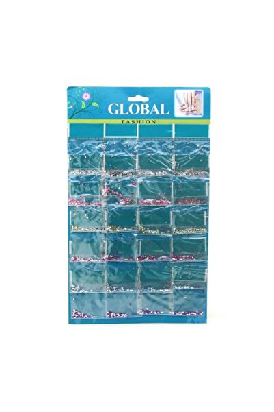 global fashion Set 24 decoratiuni cristale pentru unghii, picaturi, diverse c...