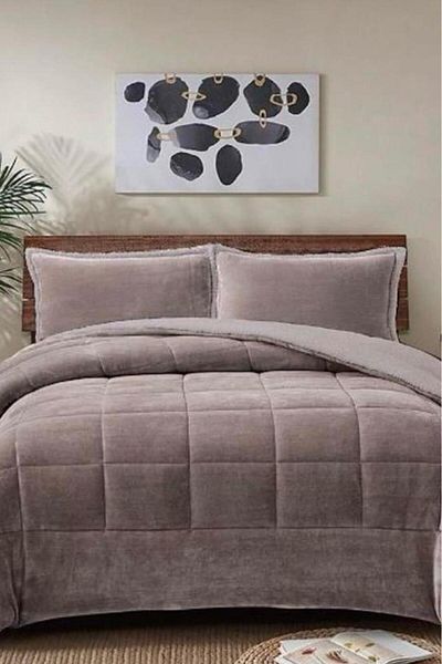 Çeyiz Diyarı Pumi Single Duvet Set 180X230 cm Plum