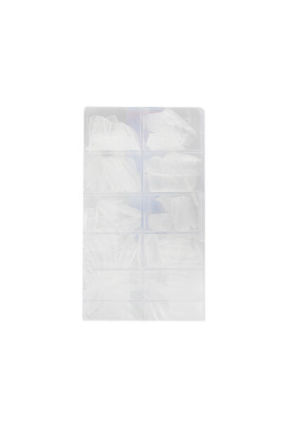 global fashion Tipsuri de gel „Diamante 3D”, pătrate, 07, 120 buc, 12 dimensiuni