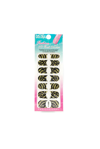 global fashion Αυτοκόλλητο νυχιών BWA-03, έτοιμο