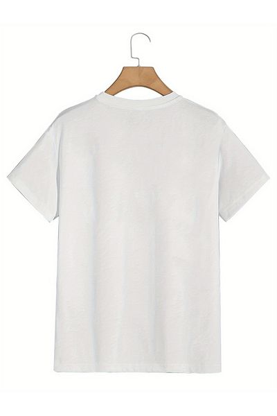 Let's Wear Ανδρικό μπλουζάκι CALIFORNIA με στάμπα, άνετο κοντομάνικο μπλουζάκι για το καλοκαίρι