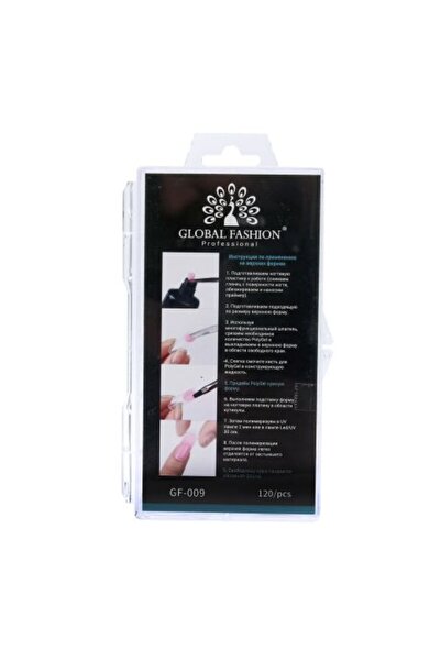 global fashion Tipsuri unghii false pentru acoperire cu polygel, GF-009, tran...