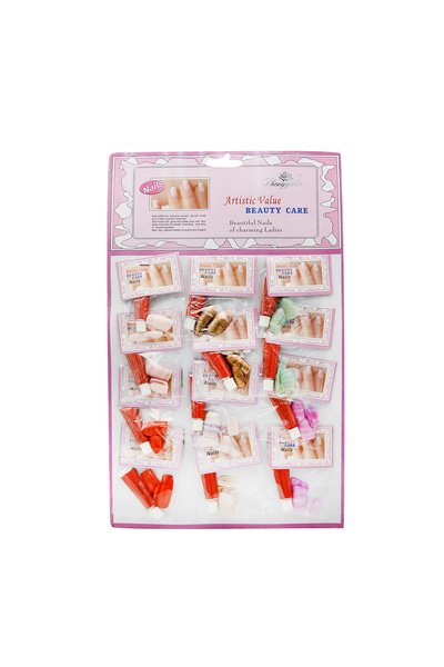 global fashion Set unghii false cu adeziv inclus, 12 seturi, Multicolor