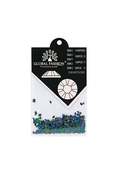 global fashion Set de 6 unități: Decor pentru unghii, Swarovski, Romburi 3D, ...