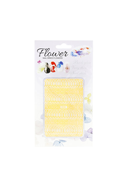 global fashion Sticker decor unghii, Flower B06, galben