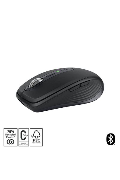 logitech Mx Anywhere 3S Mysz Praworęczna Bezprzewodowa RF + Bluetooth Laser 8000 DPI, 910-006929