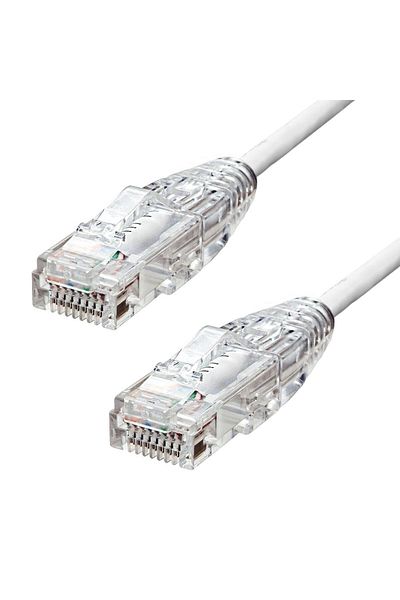 ProXtend Cablu Ethernet UTP CAT6A subțire, alb, 12,5 m, S-6AUTP-125W