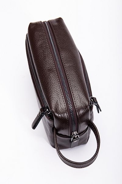 Niki Leather Τσάντα χειρός David Brown από γνήσιο δέρμα με φερμουάρ