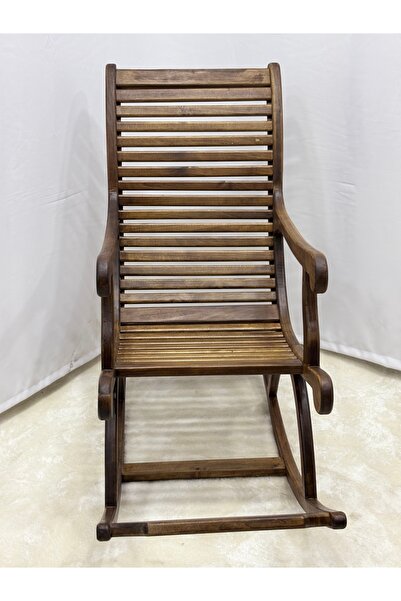Arıkmert El Sanatları Ceviz Ahşap Sallanır Sandalye – 57x130x120 cm El Yapımı...