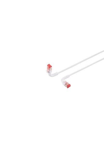 Lanview Kabel sieciowy RJ45 CAT6A U/FTP 1,5m Biały, Zginany FLEX-ANGLE, LV-6AFTP-FLEX-ANG-015W