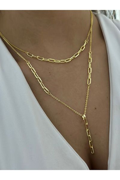 MyladyAccessoriess Double Chain Steel Necklace