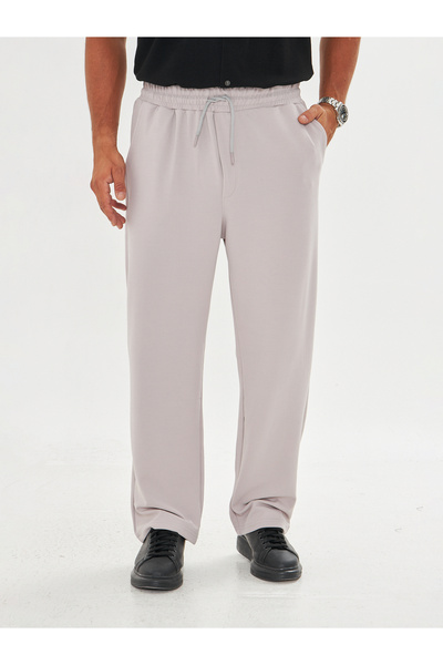 ZİNOX Erkek Baggy Krep Kumaş Bağcıklı Pantolon