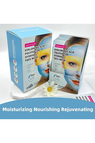 MondSub MOND'SUB Hyaluronic Acid polypeptide face mask, Sheet Mask, 12 Sheets