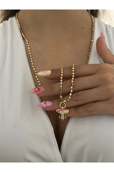MyladyAccessoriess Lily of the Valley Detail Steel Necklace