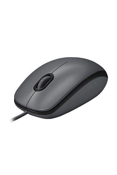 logitech M100, cu fir Mysz negru, 910-006652