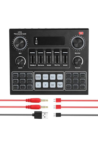 Primo Plus V9 Live Sound Card Audio Mixer I6970-A Black