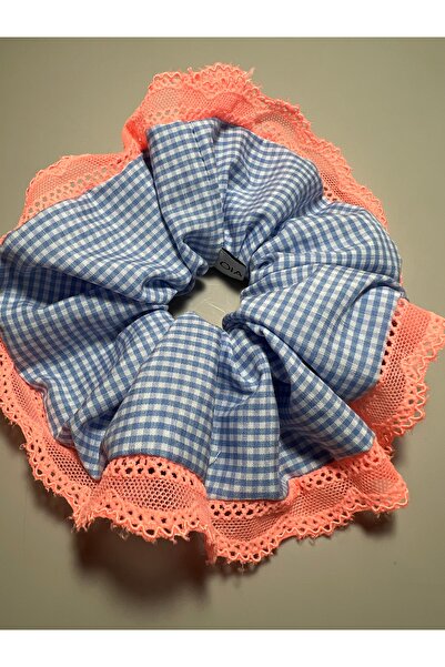 OIA Atelier Neon Gingham Scrunchie Rubber Buckle