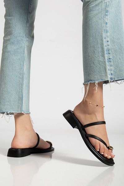 MS SUGAR SHOES Sandale de zi cu zi cu detaliu inel de aur pentru femei