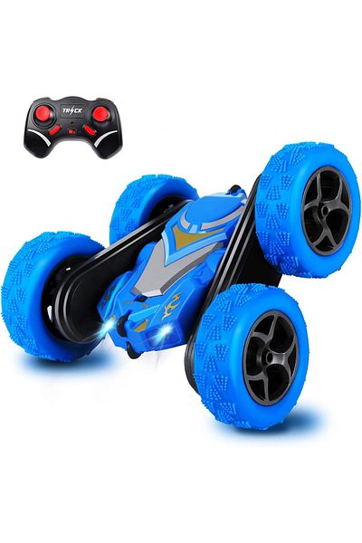 Toyo Remote Control Cars, RC Stunt Car Toys for Boys Girls, 2.4Ghz Double Sided 360° Flips Rotating 4WD