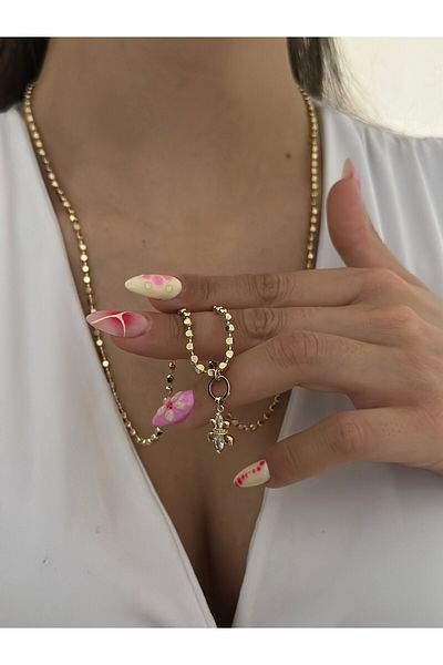 MyladyAccessoriess Lily of the Valley Detail Steel Necklace