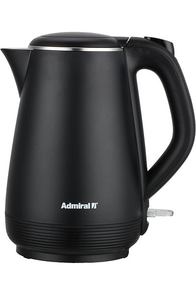 Admiral Electric Kettle 1L, With Open Lid Opening Function, Double Layered, Boil Dry Protection, Bla