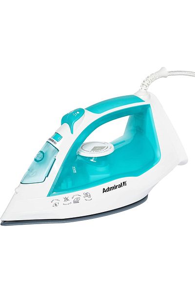 Admiral 2200W Steam Iron with Ceramic Soleplate, Auto Shut-Off Function, 300ML Water Tank, Steam & W