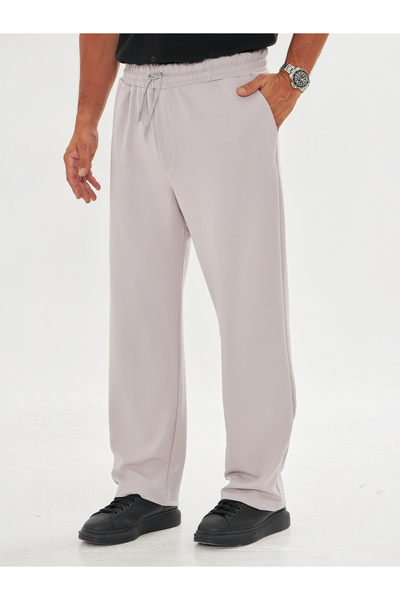 ZİNOX Erkek Baggy Krep Kumaş Bağcıklı Pantolon