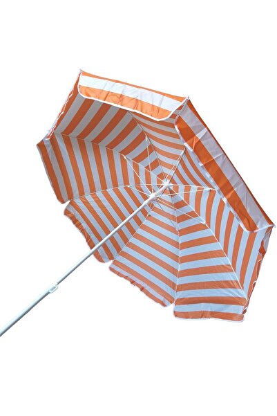 ELEVEN MARKETS Turuncu Palaj Deniz Bahşe Şemsiyesi 2 Metre Plaj Şemsiyesi