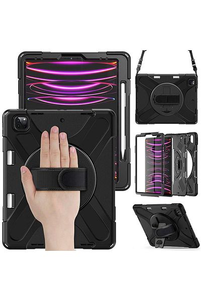 eSTUFF Husă de protecție integrală Chicago cu ecran protector încorporat pentru iPad Pro 13 2024, ES683313-BULK