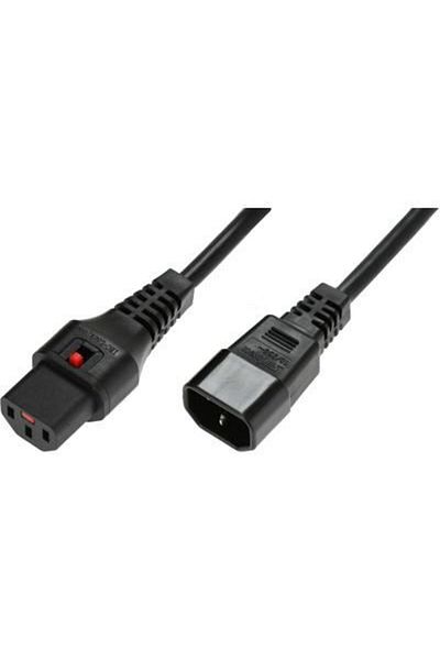 MicroConnect Przedłużacz C13 IEC Lock na męski C14 4m czarny