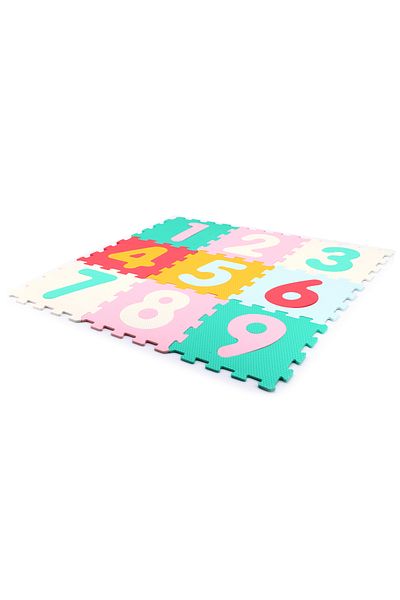LUDIRO Children's Puzzle Carpet with Numbers Mix 9 Pieces, EVA Foam Play Mat, Non-Slip