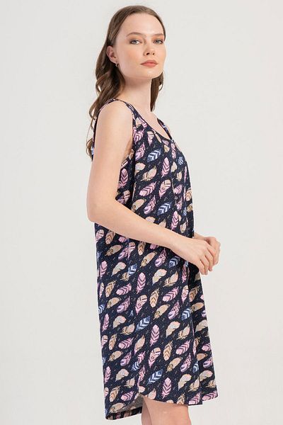 VİENETTA Cotton Women's Plus Size Wide Strap Nightdress, 409124