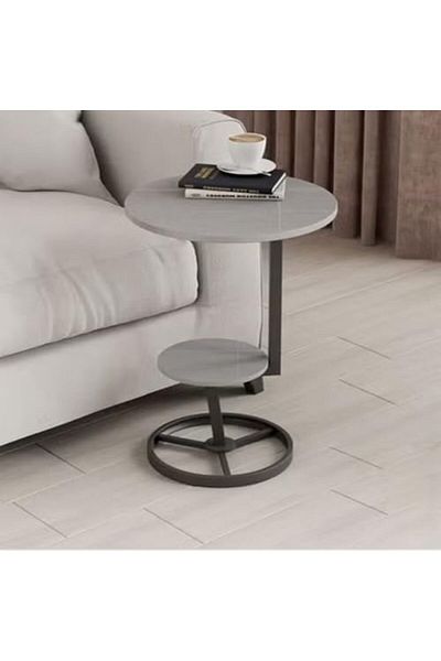 Türkiye 2-Tier Multipurpose Modern Side Table – Stylish and Portable Coffee Table with Stable Base