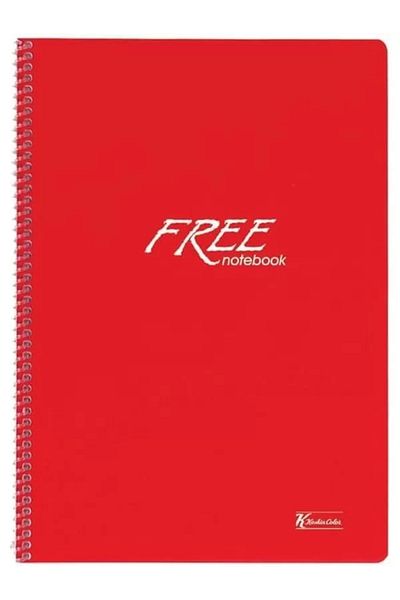 Mu Art Ahşap A4 Checkered 120 Yp. Pp Cover Spiral Free School Notebook