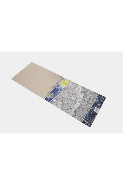 Mu Art Ahşap Retronote the Starry Night, Van Gogh 1889, A5 Sketchbook I, Unlined, 100 Sheets, 100 Grams, White