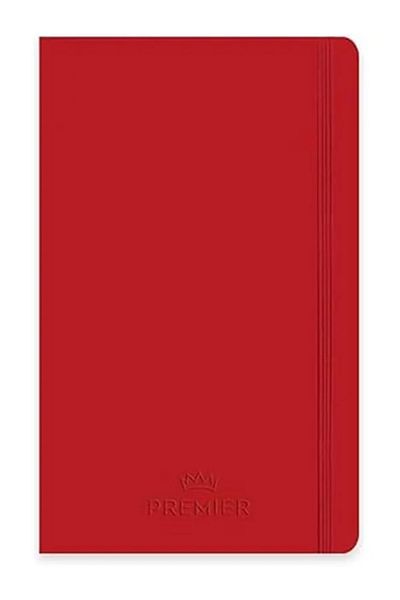 Mu Art Ahşap 9X14 80 Sheets Lined Hardcover Premier Notebook - Red