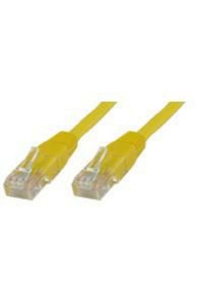 MicroConnect U/UTP CAT5e 1M Żółty PVC