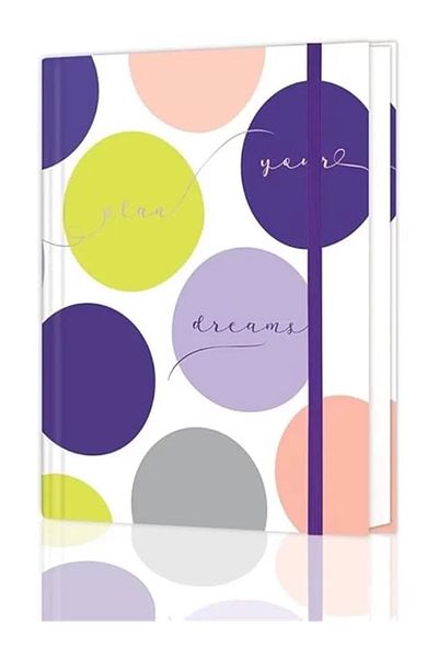 Mu Art Ahşap Victoria's Journals 16,5X22,5 cm Secret Spiral Line Notebook Undated Notepad (Candy Polka)