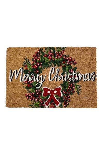 Optim Christmas Door Mat, Coconut Fiber and Rubber, Merry Christmas, DM115 - 60x40 cm