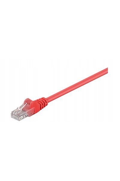 MicroConnect U/UTP CAT5e 0,5M Czerwony PVC