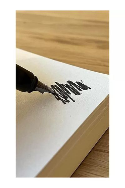 Mu Art Ahşap Custom Design Kraft Cover A5 Unlined Notepad - Can Be Opened 180 Degrees, Back